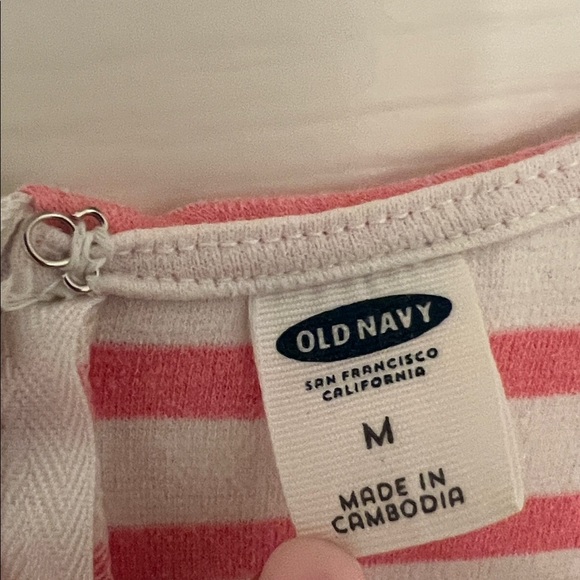 Old Navy Pink and White Striped Dress Size M - Picture 2 of 8